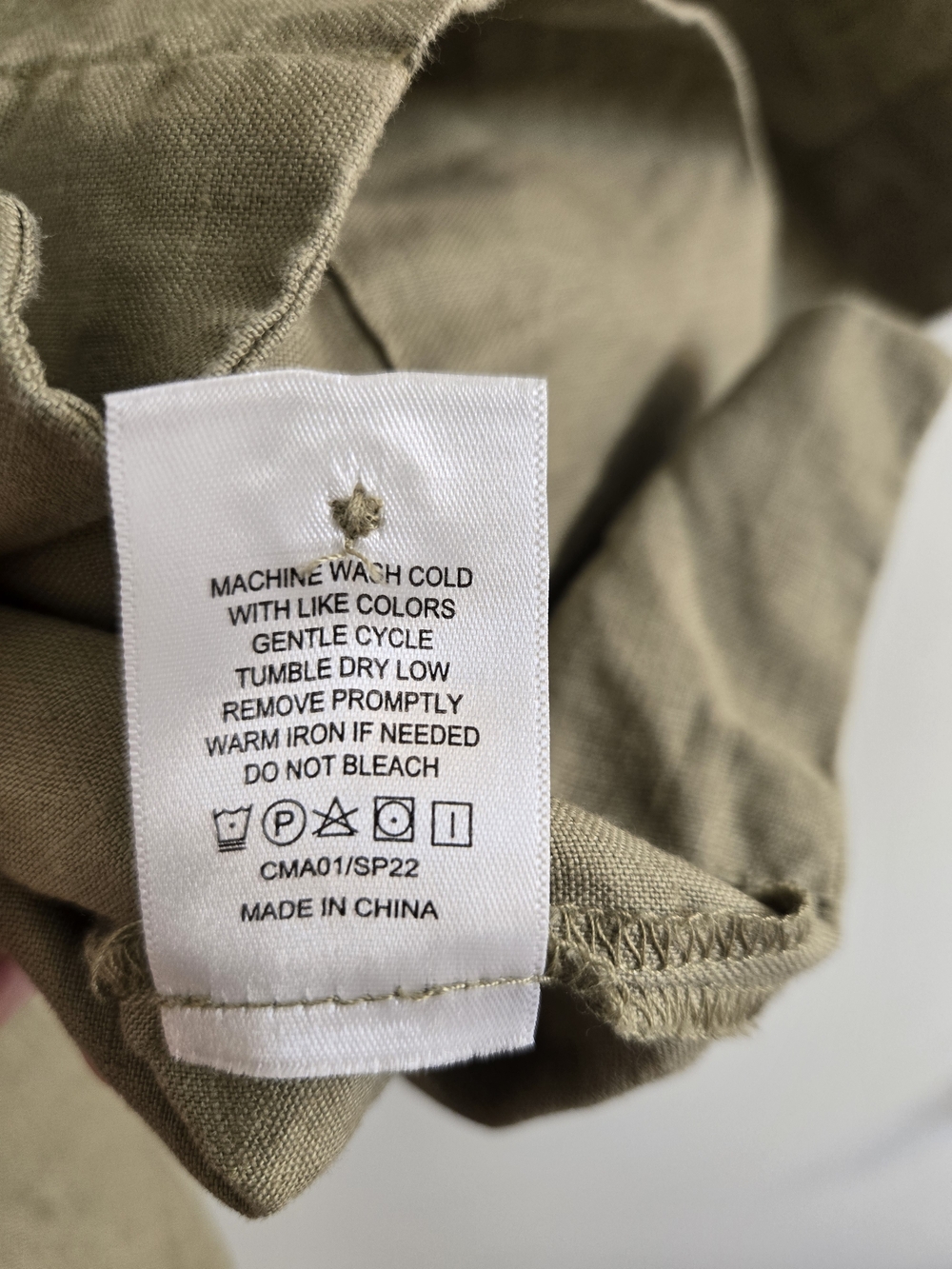 Quince 100% European Flax Linen Short Sleeve Shirt Olive Green Small CMA01 - Picture 10 of 15
